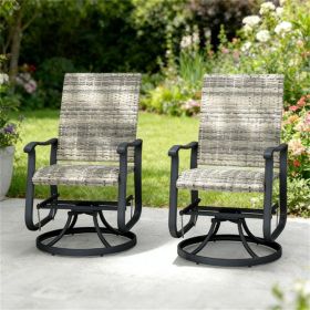 Terrace Chair, Gliding Chair, Set of Two, Outdoor Chair, Armchair, Courtyard Chair, Yellow