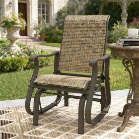 Outdoor Gliding Chair, Terrace Chair, Garden Chair, Armchair, Light Mixed Brown