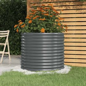 Garden Planter Anthracite Powder-coated steel Medium Durable