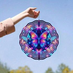 CIFbuy Outdoor 3D Butterfly Wind Spinner Iron Kinetic Garden Art Yard Balcony Wind Sculpture(TikTok, Temu Pick-up Service) (Option: defaulttitle)