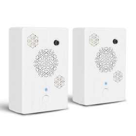 2Pack 2026 Upgraded Rechargeable Ultrasonic Bat Repellent Indoor Outdoor Bird Mouse Dog Deterrent Device With 3 Ultrasonic Speakers For Attic Por (Option: White)