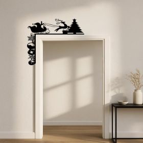 CIFbuy Removable Christmas Sleigh Wall Decals Holiday Home Decor Stickers(TikTok, Temu Pick-up Service) (Option: defaulttitle)